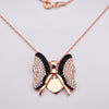 Pave Butterfly of the Heart Necklace