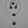 Cluster Evil Eye Ring, Earrings, Bracelet & Necklace 4-Piece Set