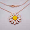 Cheerful White Daisy Floating Necklace